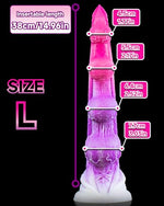 Gradient Color Silicone Dildo with Suction Cup, G-spot Stimulation Dildo, Thick Anal Adult Sex Toys, Adult Toys Suitable for Male and Female Couples (D306L)
