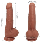 8.1 Inches (About 19.5 Cm) - Fleshy Realistic 360° Changeable Prepuce Simulation Penis, Realistic Soft Skin Texture, Liquid Silicone With Powerful Suction Cup - Adult Sex Toy For Couples, Women D 1.8"