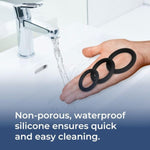 Loop Cock Rings - Medical Grade Silicone Penis Enhancer Set For Men - Last Longer & Get Harder Erections - Supports Ed - Set Of 3 Small Medium Large - Black