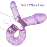 Double-Ended Dildo, Flexible Realistic Jelly Dildos Dong For Anal Play G-Spot Stimulator Sex Toys For Women Lesbians