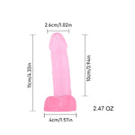 4.3 Inches Realistic Dildo For Beginners, Anal Dildos Lifelike Fake Penis For Women/Men/Gay, Adult Sex Toys For G Spot Stimulator Anal Plug Training Sets (4.3" Pink-1)