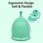 Small Menstrual Cup - First Time Users, Sports, Active Flow (Green)