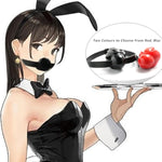 Adjustable Open Mouth Gag Ball For Oral Sex Silicone Bdsm Fetish Bondage Gags & Muzzles Adult Sex Toys With Tongue Retainer Slave Restraints Device For Couples, Men (Black)