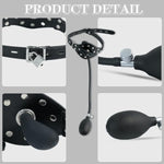 Mouth Gag Silicone Inflatable With Adjustable Elastic Belt,Bondage Gags With Locking For Adults Couples,Sex Toys Balls Bdsm Adult Restraints Kit