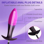 Inflatable Butt Plug, Expandable Anal Plug Silicone Wearable Butt Plug with Safe T-Base, G spot Stimulator Prostate Massager with Quick Release Valve for Men,Adult Toy for Men Gay Women