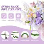 1050 Piece Pipe Cleaner Flower Crafting Kit, 15 Assorted Colors Pipe Cleaners Craft Supplies
