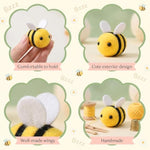 28 Pcs Felt Bees Wool Felt for Crafts, Mini Bees Yellow Bee Plush Decorations