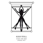 Fifty Shades of Grey Keep Still Restraint Kit - Over The Bed Cross Restraint Set - Faux Fur Lined Detachable Cuffs - Includes Blindfold & Door Hanger - 80 Inch Adjustable - Black/Grey