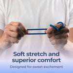 Loop Cock Rings - Medical Grade Silicone Penis Enhancer Set For Men - Last Longer & Get Harder Erections - Supports Ed - Set Of 3 Small Medium Large - Black