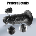 2.6" Diameter Thick Big Dildo, 7.28 Inch Realistic Fat Dildo Butt Plug With Large Suction Cup, Wide Anal Dildos G Spot Toy, Lifelike Penis Anal Plugs Sex Toys For Men Women Female Male Couples - Black