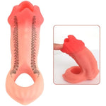 Penis Sleeve Cock Ring Delay With Skeleton Support Reusable Enlarger For Thicker And Harder Delay Ejaculation Sex Toys With For Men And Couples