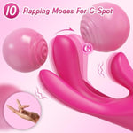 Vibrators Adult Sex Toys For Women - Finger Vibrator With 10 Flapping Patterns & 10 Vibration Modes To Stimulation G Spot And Clitoral, 3 In 1 Silicone Female Adult Toy Couples Sex Toys