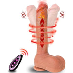 Realistic 11" Dildo Vibrator With Heating, 10 Vibrations & 7 Thrusts - Dual Density Silicone, Lifelike Design For Women & Men, Powerful Suction Cup, Beginner & Advanced Use