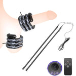 Silicone Electric Shock Restraint Male Penis Ring Electric Cock Ring With Remote?Adjustable Electro Sex Penis Stimulator, 8 Shock Modes 19 Intensities Sm Sex Toys For Men Couples