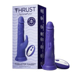Thrust Rabbit Collection Thrusting Dildo - Realistic Adult Sex Toys & Games, Thrusting Vibrator With Remote, Liquisilk Silicone, 3 Speeds, 10 Modes, Waterproof, Harness-Compatible