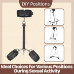 Spreader Bar Bdsm Bondage Restraints Kit 11Pcs Sex Toys Handcuffs Ankle Collar Cuffs Nipple Clamps Ball Gag Blindfold Paddle Dice Pu Leather Lace Pattern Adjustable Adult Games For Couples