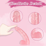 5.6 And 4.7 Inch 2 Sizes Realistic Suction Mini Dildo, Beginner Anal Plug,Soft Dildo With Curved Shaft And Balls,Adult Sex Toys For G Spot Stimulator Anal Plug Training Sets