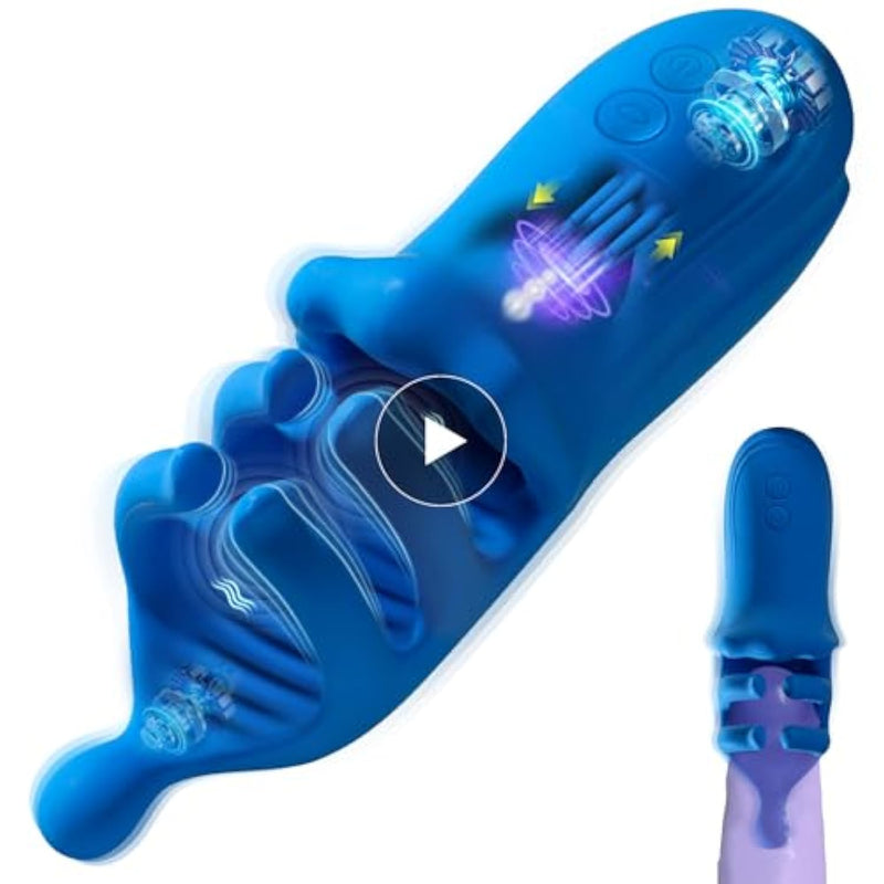 Male Sex Toys Penis Vibrator, Male Masturbator Glans Trainer Stroker With Strong 10 Beating Modes & 10 Vibrations, 360° Tentacle Wrap Penis Training Vibrator Sex Machine For Erection&Prolong Endurance