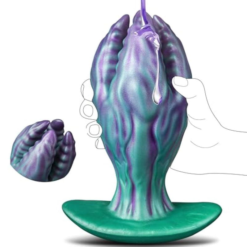 Butt Plug Large Anal Plugs, Silicone Buttplug Monster Fantasy Sex Toy, Xl Wearable Anal Dialator Trainer With Safe T-Base, Hollow Expanding Adult Toys For Prostate Vagina Stimulation For Men Women