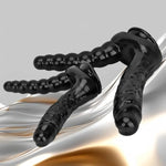 Realistic Anal Beads Double Ended Dildo - Huge Double Sided Dildo For G-Spot Stimulation - Realistic Dual Side Dildo With Suction Cup - Large Double-Ended Penis For Men Women (S)