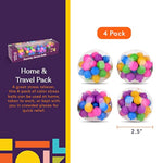 Squishy Stress Ball Squeeze, Color Sensory Toy, Relieve Tension, Anxiety, Home, Travel And Office Use, Fun For Kids And Adults (4-Pack)
