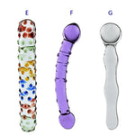 7 Types Set Crystal Glass Anal Plug New Top Unique Design Sex Toy Adult Products Crystal Glass Sm G-Spot Pleasure Anal Butt Plug Stimulator (Style 1)