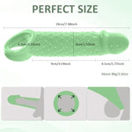 4 Pcs Reusable Penis Sleeves, Soft Green Cock Sleeve Penis Extender Adult Sex Toys For Men Women, Dick Enlarger Male Sex Toy For Couples Pleasure