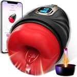 Male Masturbator Sex Toys For Men - Penis Trainer Male Vibrator 2In1 App Control, Mouth-Wrapped Penis Vibrator Adult Toys With Heating Rod, Lcd, Pocket Pussy Stroker Adult Sex Toys & Games