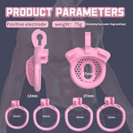 Sissy Chastity Cage Light Weight Cock Cage Abs+Resin Chastity Device Adult Sex Toys With 4 Different Sizes Rings,Chastity Belt & Invisible Lock For Sissy Men Penis Exercise And Abstinence (Pink?