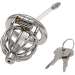 Sex Toys Chastity Cage Chastity Lock Stainless Steel With Removable Urethral Tube Male Metal Beginner Device Penis Ring Prevent Erection Couple(50Mm)