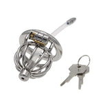 Sex Toys Chastity Cage Chastity Lock Stainless Steel With Removable Urethral Tube Male Metal Beginner Device Penis Ring Prevent Erection Couple(40Mm)