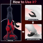 Realistic Squirting Dog Dildo With Knot - Lifelike Animal Ejaculating Dildos - Silicone Cumming Dildos Penis Sex Toy With Strong Suction Cup For Men Women (Red)