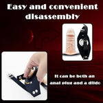 Realistic Silicone Penis Dildo Gag with Adjustable PU Leather Belt for BDSM