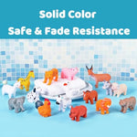Baby Bath Toys, For Infants 6-12& Toddlers 1-3, No Hole Bathtub Toys (Animals Combo ?, 16 Pcs With Mesh Bag)