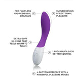 Mona 2 G Spot Vibrator For Women, G Spot Toy For Discrete Pleasure, Curved Vibrator Sex Toy For G Spot, Adult Toy With 6 Intensity Modes, Purple