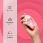 Liberty 2 Pink Pleasure Air Clitoris Sucker With Travel Case & Pjur Aqua Water Based Personal Lubricant 3.4 Fl Oz - Female Sex Toys Bundle