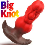 Anal Plug With Big Knot Butt Plug With Safe T-Base Mixed-Color Silicone Prostate Massager Monster Dilator Sex Toy For Women Men Masturbation (M)