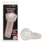 Optimum Series Stroker Silicone Masturbation Sleeve for Men - Clear, 6.25 Inch Adult Sex Toy