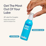 Hello Natural Lube - Aloe-Based Organic Personal Lubricant - Hydrating, Hypoallergenic, Ph-Balanced, Non-Sticky, Condom Compatible, For Men, Women, & Couples, 3.3 Fl Oz