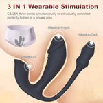 Sex Toys - Vibrator Dildo And Anal Plug 3 In 1, App And Remote Control Vibrator With 6X6X6 Modes, Butterfly Wearable Panty Vibrators & G Spot Vibrator, Adult Sex Toys & Games For Women(Black)
