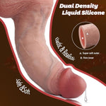 9.45 Inch Ultra Realistic Curved Dildo&Dual Silicone,Lifelike Beginner Dildo For G-Spot And Anal Play With Strong Suction Cup,2.58 Inch Diameter Anal Dildo With Balls,Adult Sex Toys For Women&Men