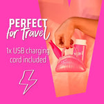 The Vip & The Wingwoman Slip On, Adult Sex Toy For Woman, 2 In 1: Multi-Speed Vibrator + Flutter Tip Slip On, Usb Rechargeable, Water Resistant, Soft Touch Silicone Personal Massager