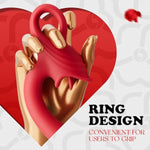 Clit Licking Vibrator For Women G Spot Licking Stimulator - 2 In 1 Rose Sex Toy Tongue Licking Sex Toys With 7 Vibrating Stimulation, Rabbit Vibrating Adult Sex Toy Clit Stimulator Adult Toys