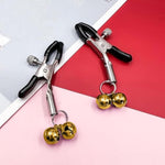 Body Clamp For Women Men Stainless Steel Body Ring With Bells Body Clamps Clip Adjustable Body Clamps Non-Piercing Body Jewelry (Gold)