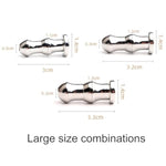 3Pcs Smooth Stainless Steel Hollow Sounding Rod For Men, Male Stretcher For Easy Urination And Training - Hb08 (Large Size Combination)