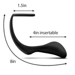 Sex Toys - Anal Adventures C Ring Plug - Platinum Puria Silicone - 8Inch - Ultrasilk Smooth - Hands Free Prostate Pleasure - Increase Stamina - Intensify Orgasm - Men & Couples - Black