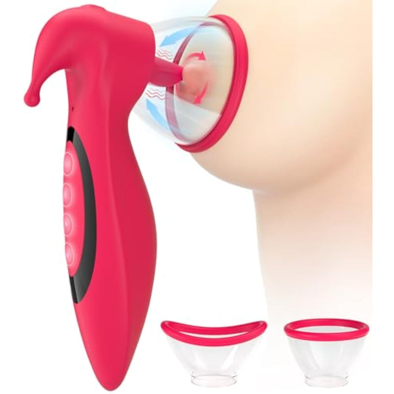 Pussy Pump Sex Toys - 3 In 1 Suction/Licking/Vibration Female Nipple Pussy Sucker Automatic Vacuum Vagina Pump, Women Sex Toys - Pumps & Enlargers For Women Sexual Enhancers Clit Nipple Stimulation