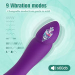 Inflatable Vibrator For Women – G Spot Dildo With 5 Inflation Levels, 9 Vibrating Modes, Waterproof Silicone Anal & Clitoral Massager, Rechargeable Adult Sex Toy