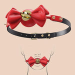 Silicone Mouth Ball Gag Breathable Open Mouth Gag With Removable Metal Plug Adjustable Genuine Leather Strap Sm Restraints Fetish Sex Toys For Women Men (Red)