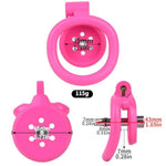 Flat Chastity Cage,Male Chastity Device Cock Cage Small Chastity Cage, Inverted Chastity Cage With 4 Different Sizes Penis Ring Couples Bondage Sm Sex Toys (Pink)